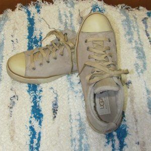 UGG Sheepskin Inside Suede Lace Up Sneakers Size 7 S/N1888